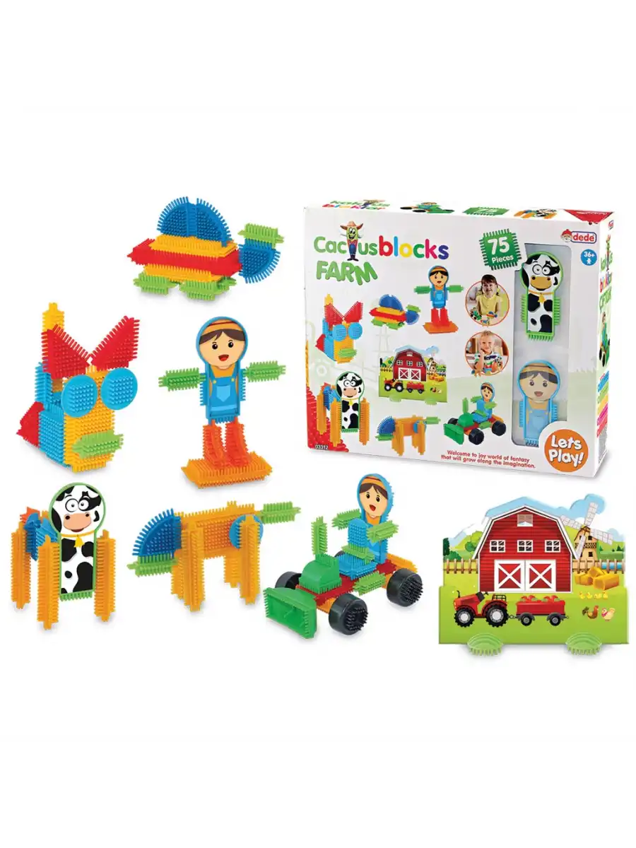 Çiftlik Kaktüs Bloklar (75 Parça) - Kaktüs Oyuncak - Lego Seti - Kaktüs Lego - Taraklı Lego