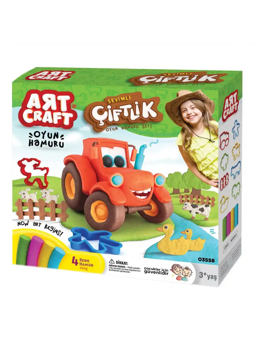 Çiftlik Oyun Hamur Seti 200 Gr. - Oyun Hamuru Seti - Hamur Setleri - Hamur Kalıpları