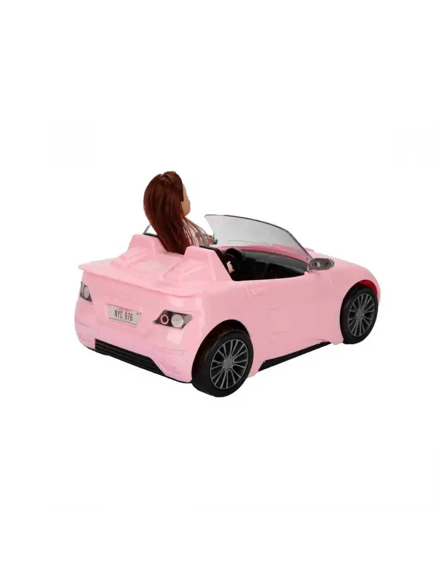 Cindy Doll Bebekli Arabası Pembe - Oyuncak Arabalı Bebek - Barbie Arabası - Bebekli Barbie Arabası - Oyuncak Araç