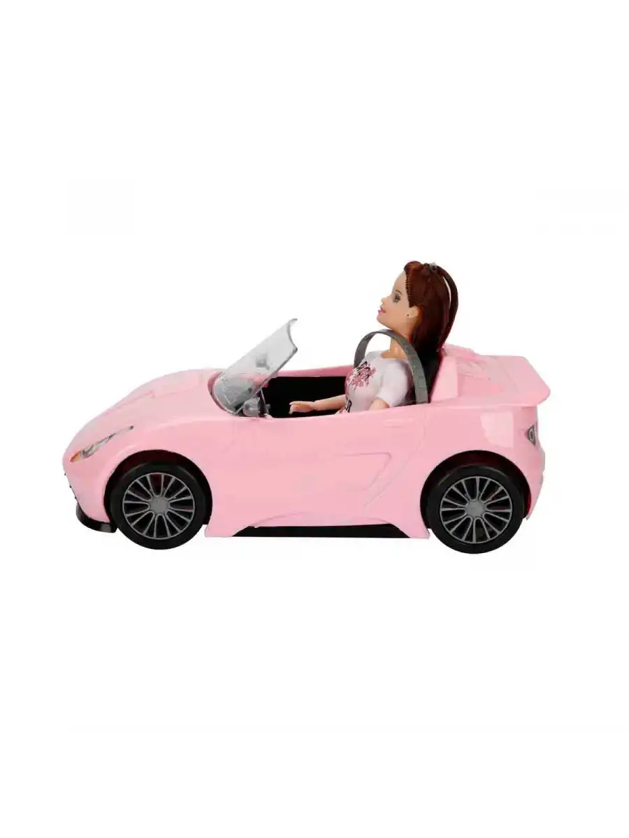 Cindy Doll Bebekli Arabası Pembe - Oyuncak Arabalı Bebek - Barbie Arabası - Bebekli Barbie Arabası - Oyuncak Araç