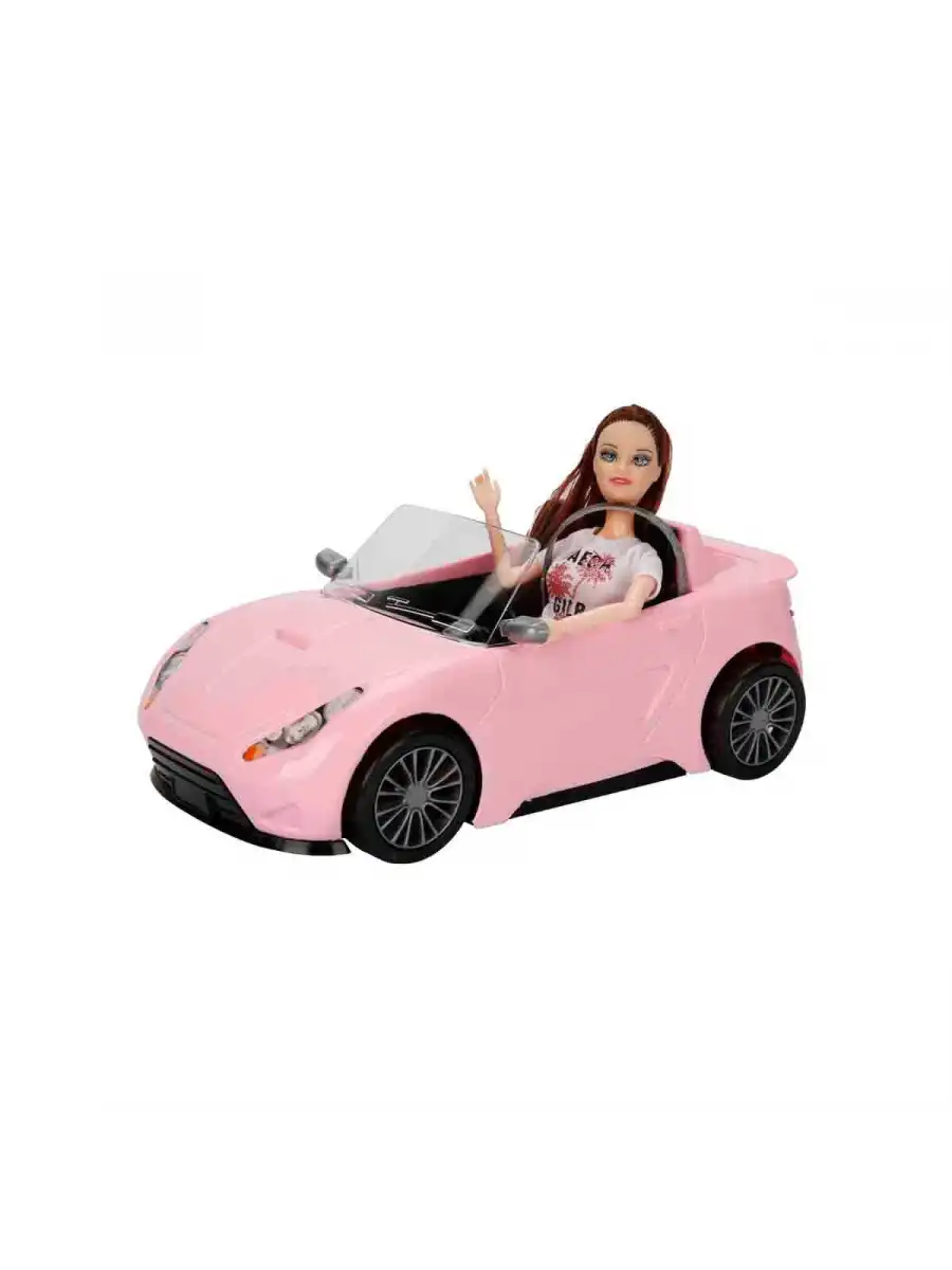 Cindy Doll Bebekli Arabası Pembe - Oyuncak Arabalı Bebek - Barbie Arabası - Bebekli Barbie Arabası - Oyuncak Araç