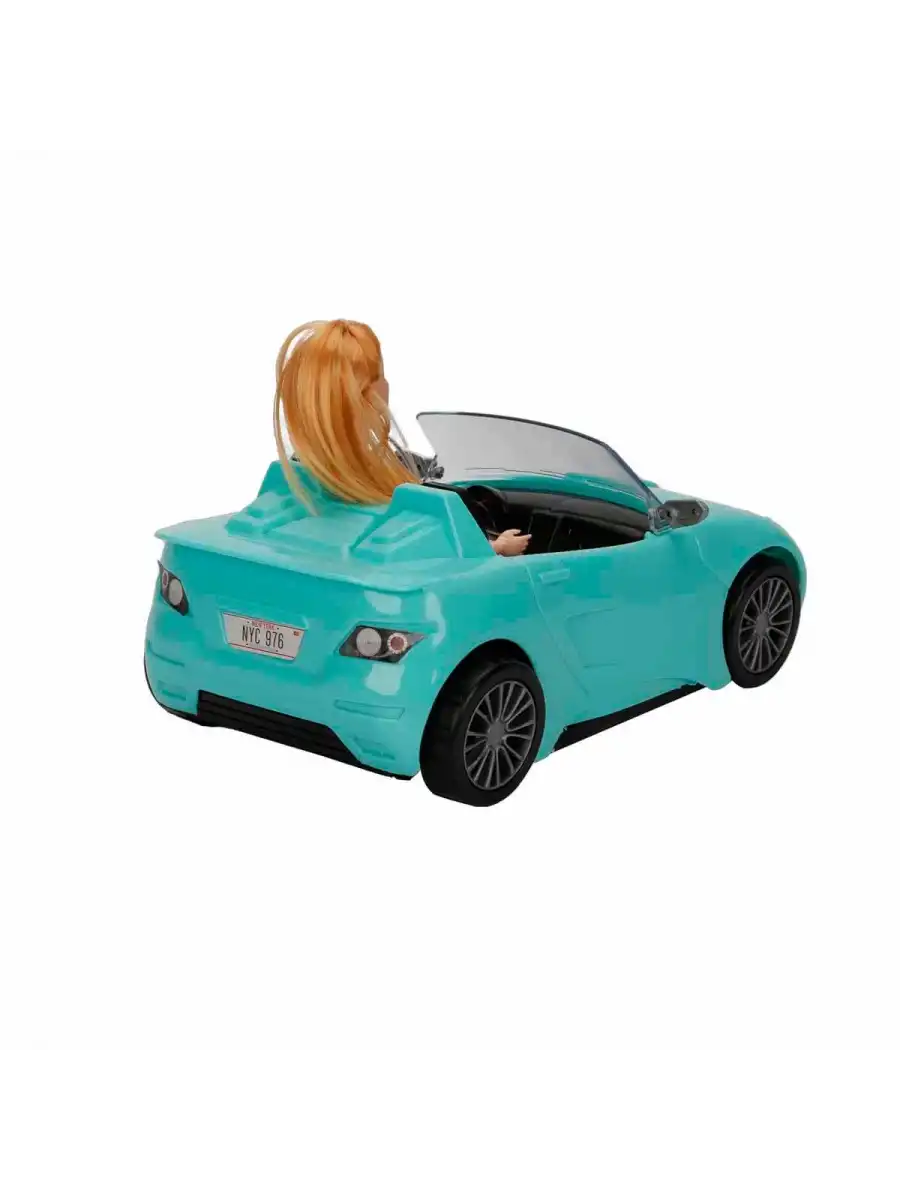 Cindy Doll Bebekli Arabası Turkuaz - Oyuncak Arabalı Bebek - Barbie Arabası - Bebekli Barbie Arabası - Oyuncak Araç