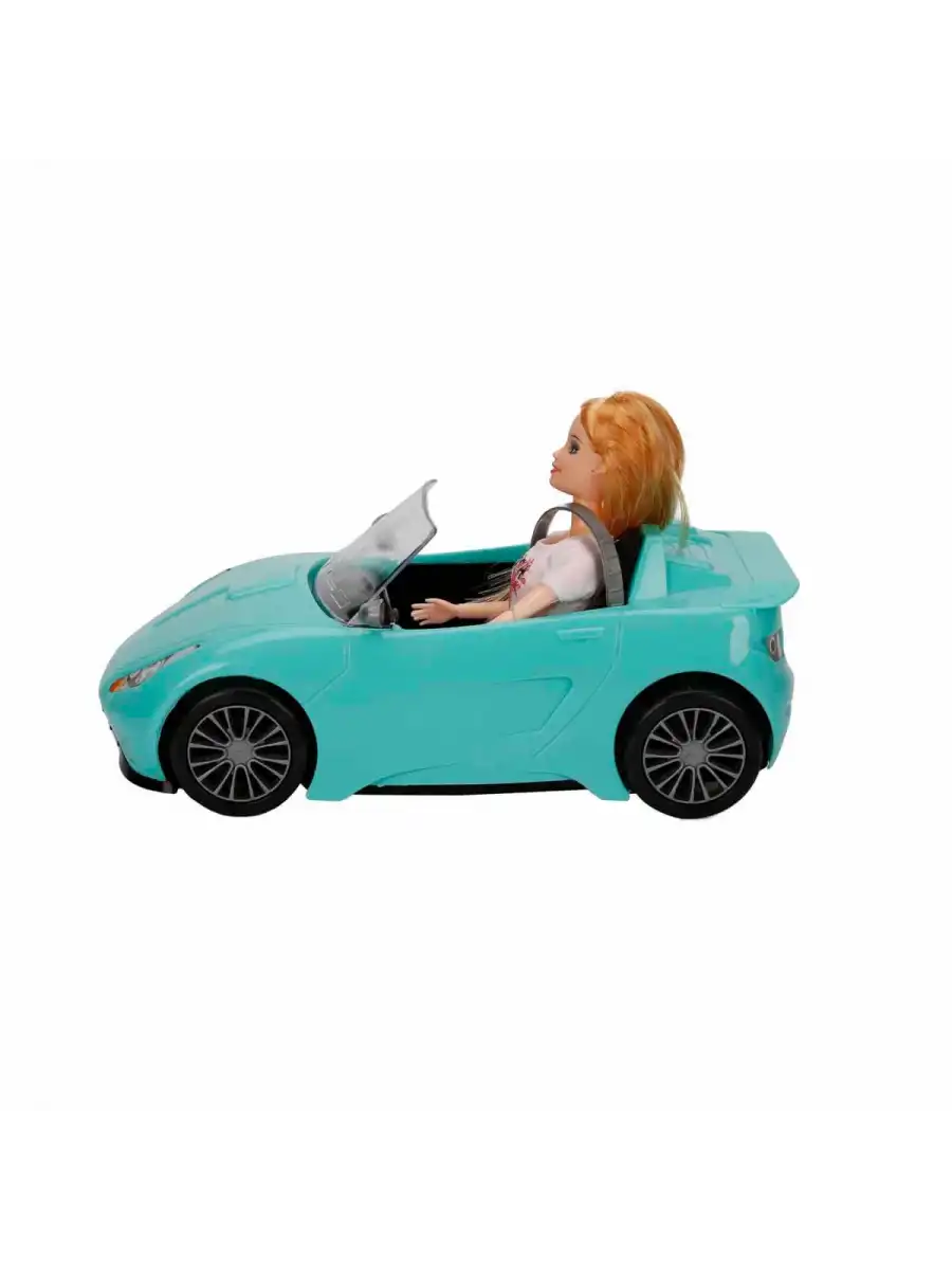 Cindy Doll Bebekli Arabası Turkuaz - Oyuncak Arabalı Bebek - Barbie Arabası - Bebekli Barbie Arabası - Oyuncak Araç