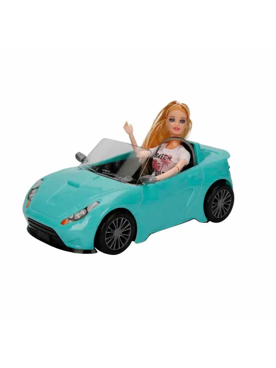 Cindy Doll Bebekli Arabası Turkuaz - Oyuncak Arabalı Bebek - Barbie Arabası - Bebekli Barbie Arabası - Oyuncak Araç