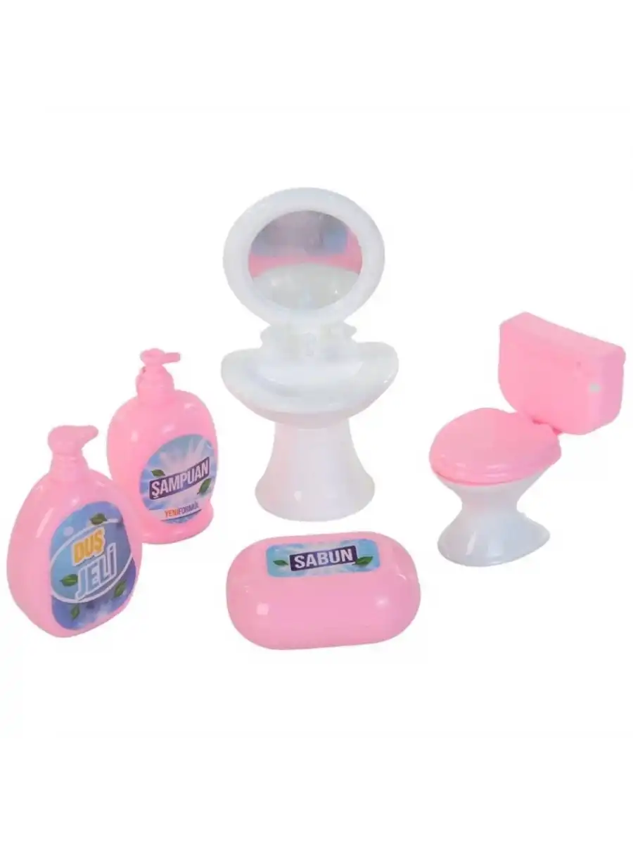 Cindy Doll Lavabo ve Temizlik Seti - Oyuncak Lavabolu Bebek - Barbie Temizlik Seti - Aksesuarlı Lavabo Bebek Oyuncak