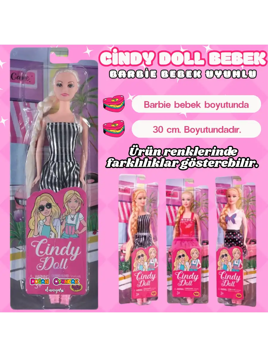 Cindy Doll Prenses Bebek Bebek 30 cm. - Oyuncak Bebek - Barbie Bebek - Bebek Oyun Evleri İçin Bebek
