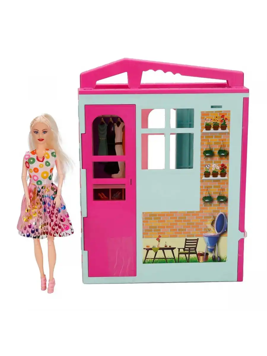 Cindy House Bebekli Oyun Evi - Ev Oyuncak - Lolanın Düşler Ev Seti - Barbie Ev Seti - Oyuncak Ev