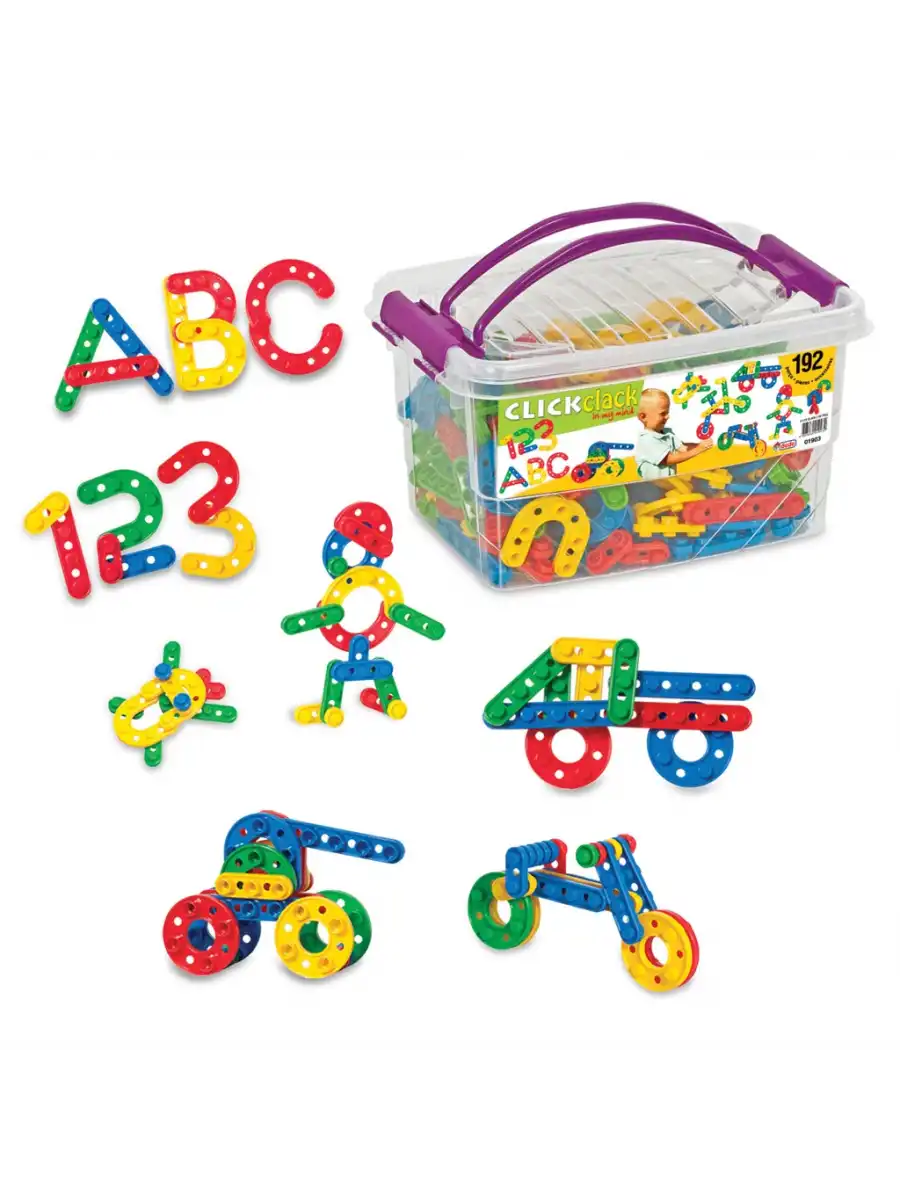 Click Clack Lego (192 Parça) - ClickClack Puzzle - Sök Tak Bloklar - Legolar Oyuncak