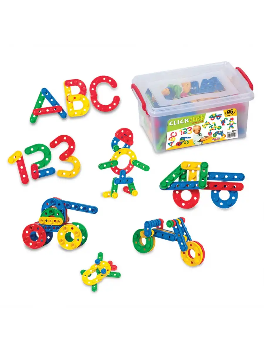 Click Clack Lego (96 Parça) - ClickClack Puzzle - Sök Tak Bloklar - Legolar Oyuncak