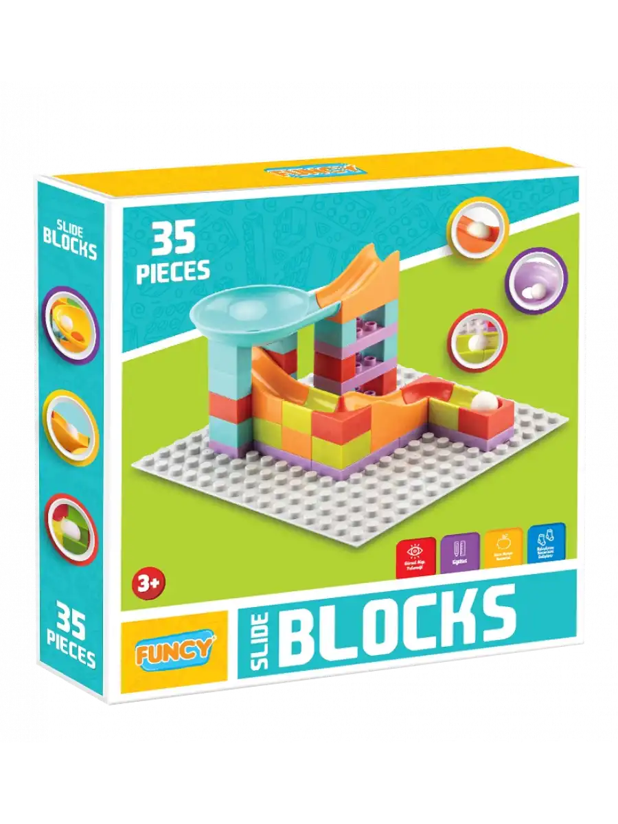 Creative Blok 35 Parça - Slide Blocks 35 Parça - Lego Oyuncakları - Yaratıcı Top Oyunu - Creative Lego