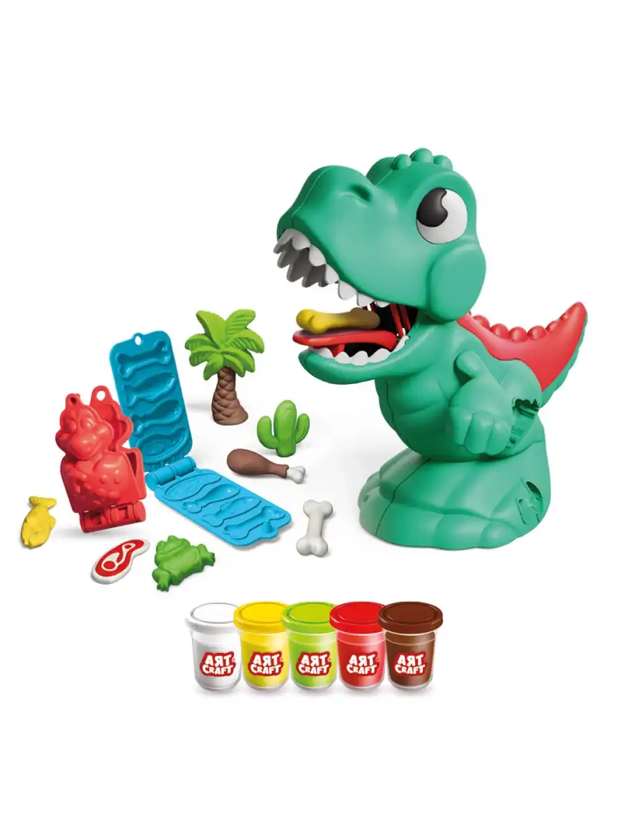 Dinozor Oyun Hamur Seti 280 Gr. - Oyun Hamuru Seti - Hamur Setleri - Hamur Kalıpları - Dino Hamur