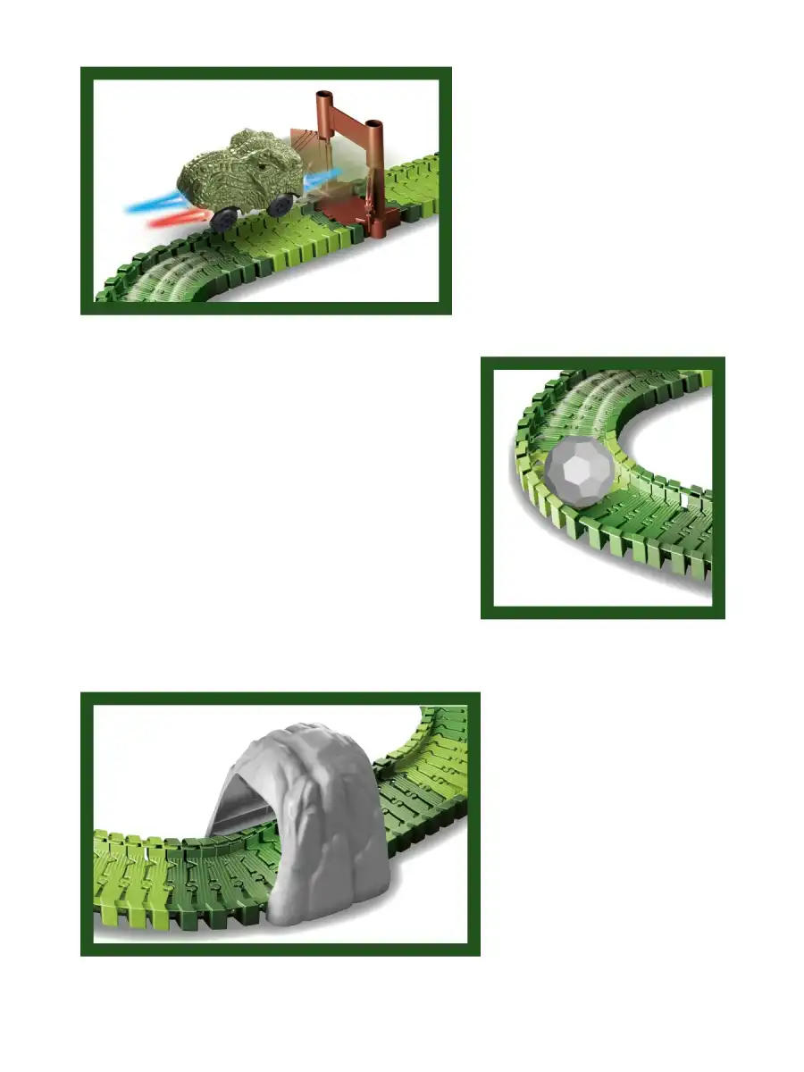 Dinozor Trucks 192 Parça Raylı Pist - Raylı Araç Oyuncak - Tren Oyuncak - Renkli Araç Yolu - Dino Trucks