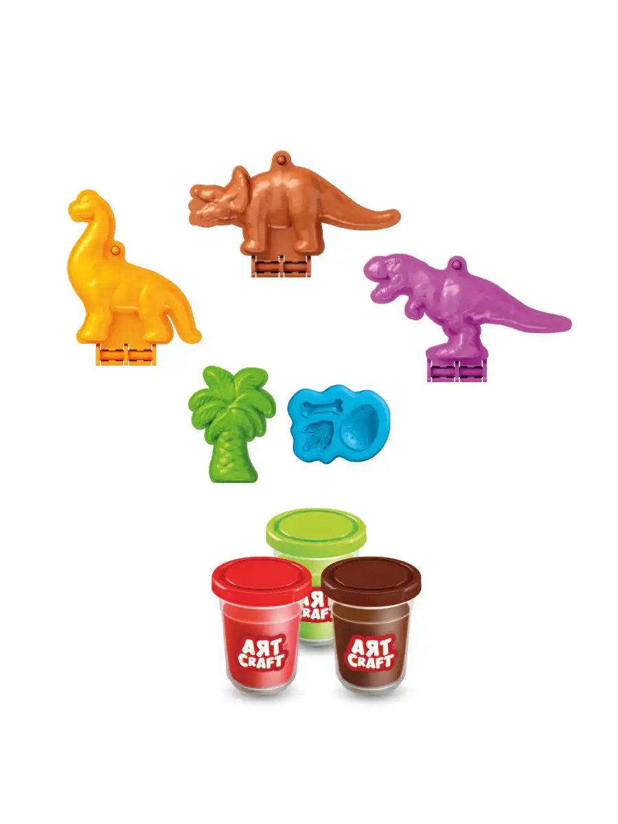 Dinozorlar Oyun Hamur Seti 168 Gr. - Oyun Hamuru Seti - Hamur Setleri - Hamur Kalıpları - Doğal Oyun Hamuru