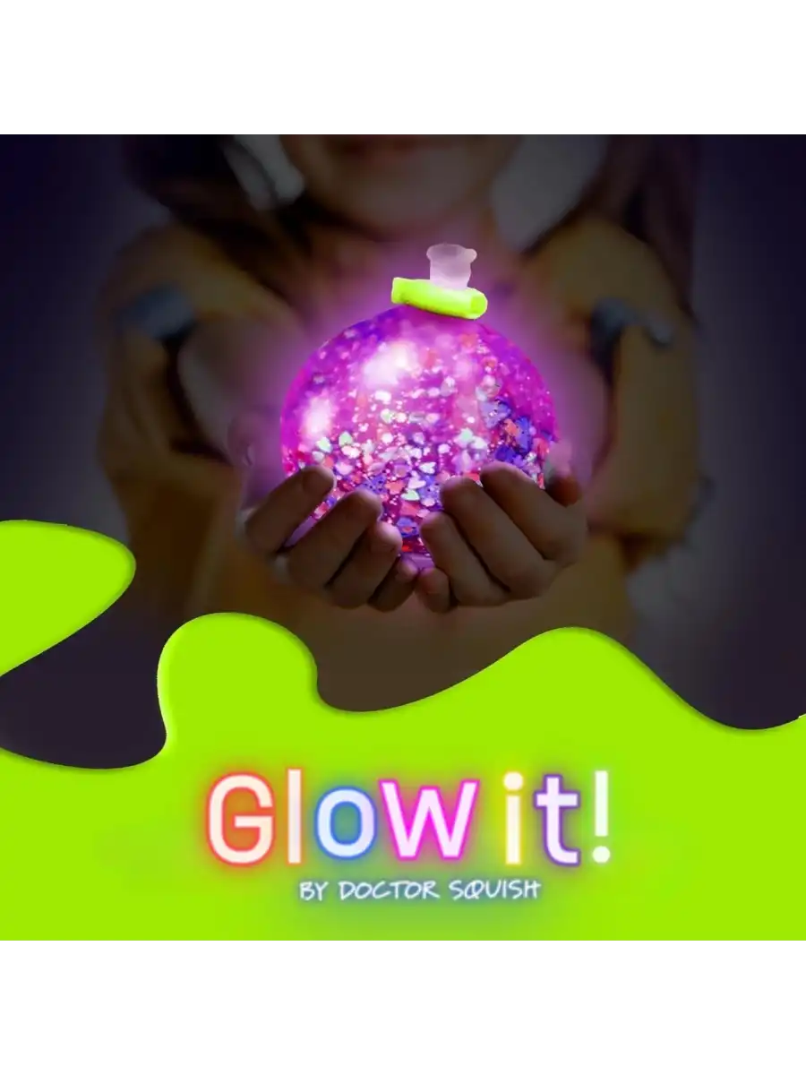 Doctor Squish Maker Station Neon, Parlak Simli Sukuşi Yapım Seti - Slime Yapma Seti - Doktor Sukuşi - Sukuşi Yap Oyuncak