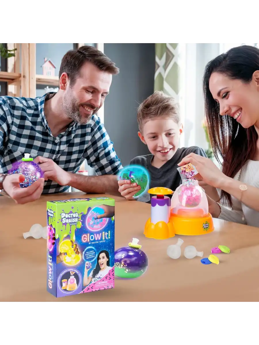 Doctor Squish Pack Refill Neon, Yedek Paket Parlak Simli Sukuşi Yapım Seti - Doktor Sukuşi - Sukuşi Yap Oyuncak