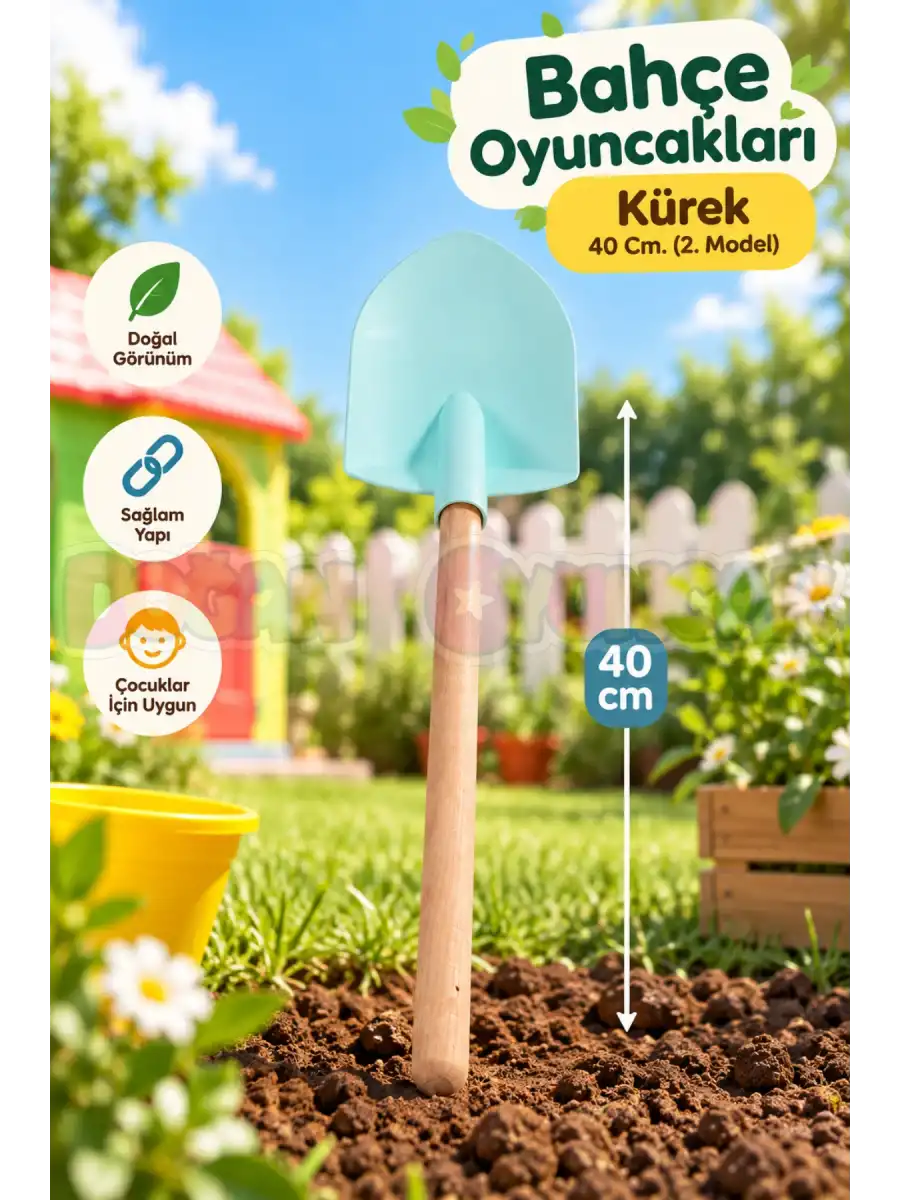 Dolu 3235 Tırmık Kürek Seti 40 Cm. - Bahçe Oyuncakları