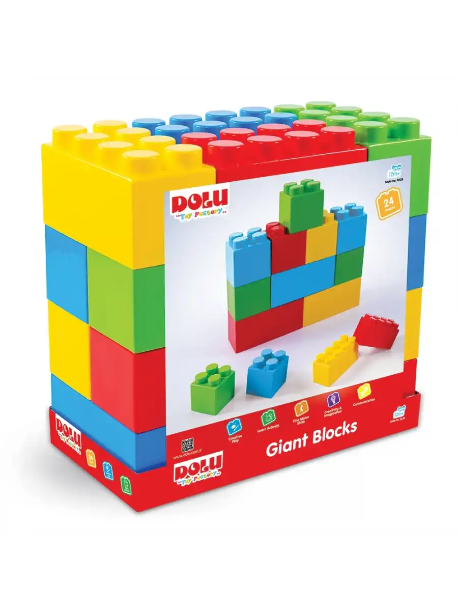 Dolu 5038 XL Blocks 24 Parça Dev Boy Eğitici Yapı Blokları