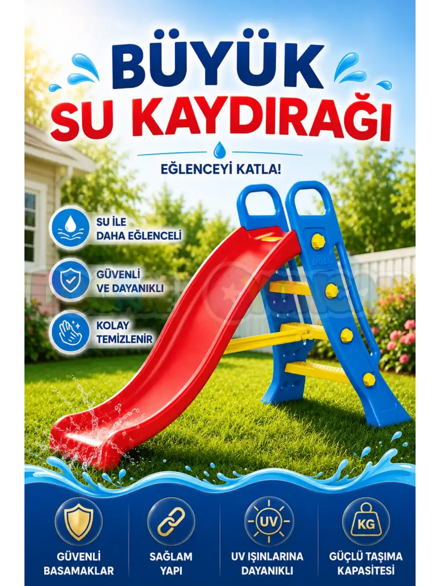 Dolu Büyük Su Kaydırağı 3029 - Çocuk Kaydırak - Çocuk Kaydırağı Büyük Kaydırak