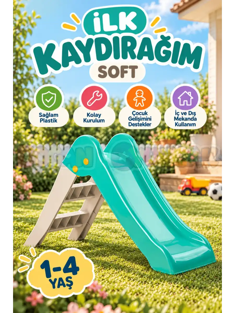 Dolu İlk Kaydırağım Soft 3001 - Çocuk Kaydırak