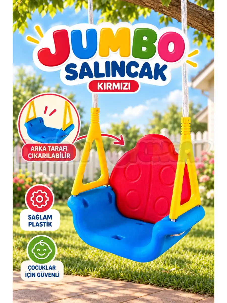 Dolu Jumbo Salıncak Kırmızı 7055 - Çocuk Salıncağı