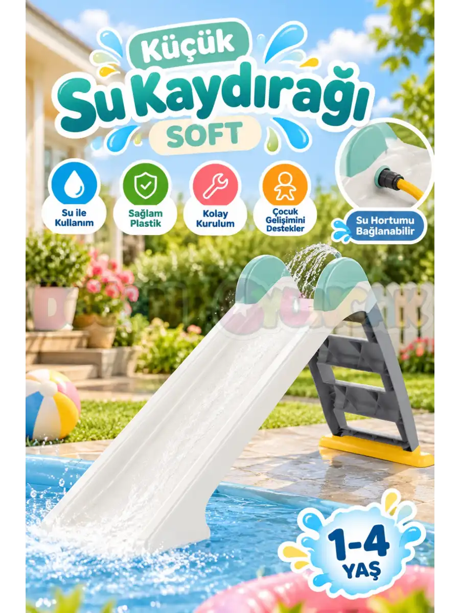 Dolu Küçük Su Kaydırağı Soft 2631 - Çocuk Kaydırak