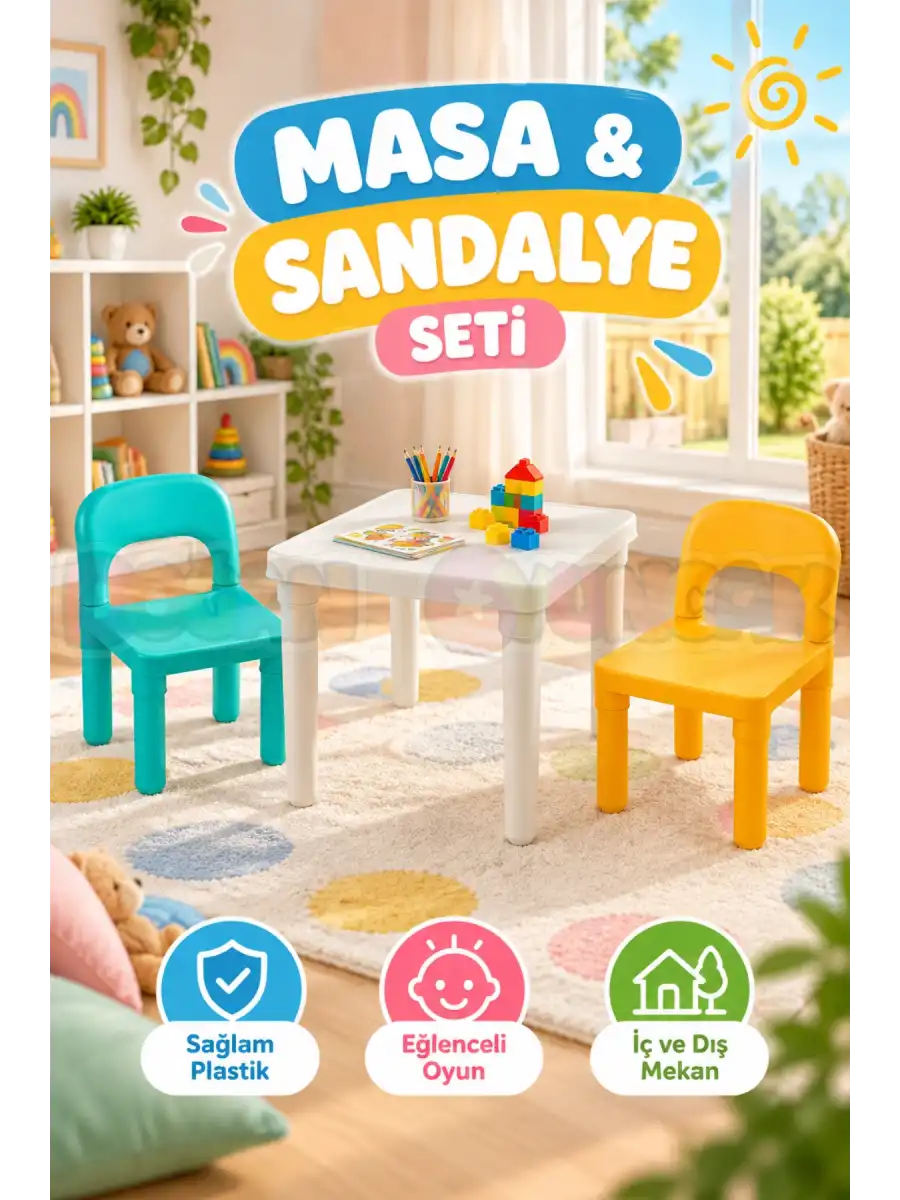 Dolu Masa ve Sandalye Seti 2678 - Aktivite Masası
