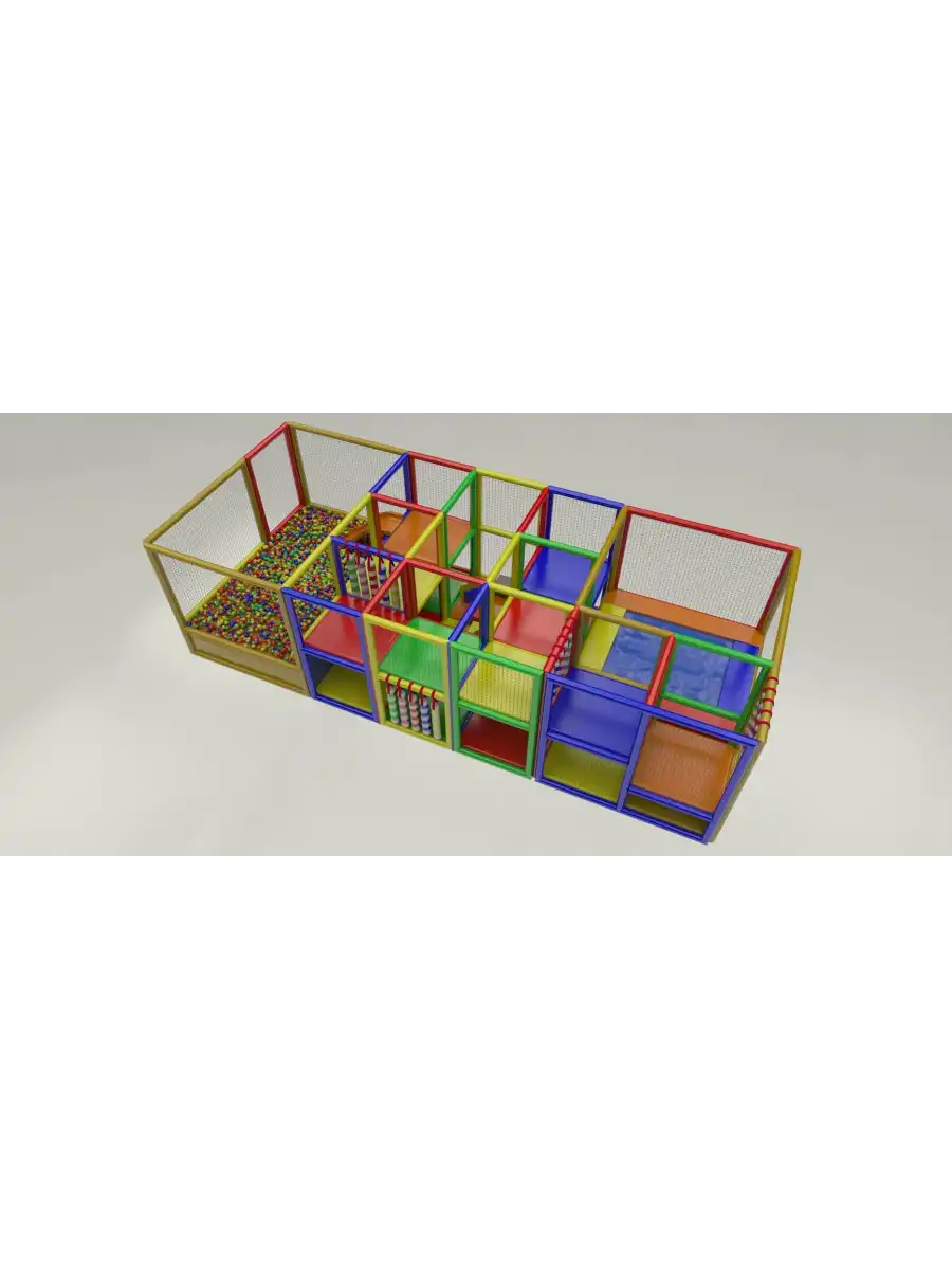 Double Oyun Havuzu ve Trambolin - Sünger Soft Play Top Havuzu Çocuk Oyun Alanı