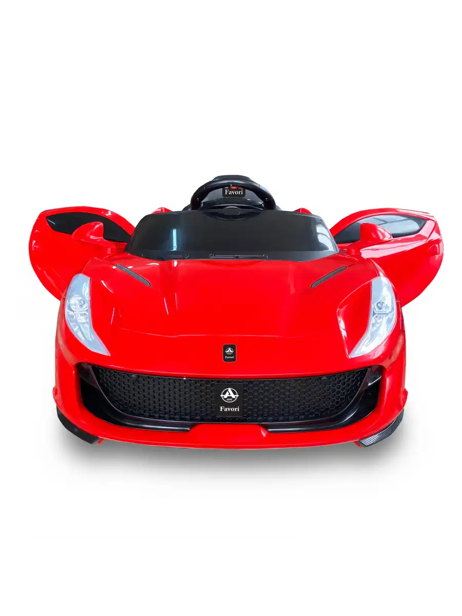 Favori GT Kırmızı Uzaktan Kumandalı 4X2 12 Volt Akülü Araba - RC Ferrari Akülü Araba