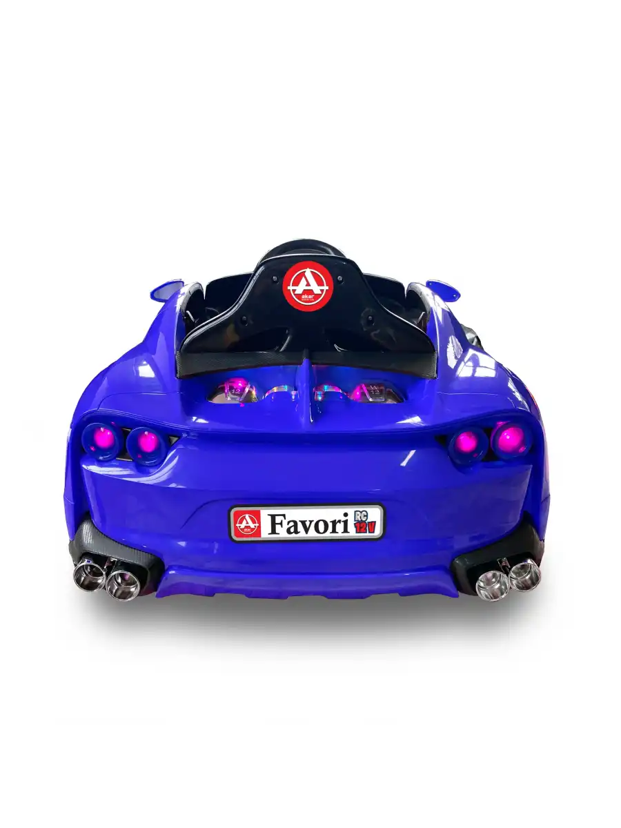 Favori GT Mavi Uzaktan Kumandalı 4X2 12 Volt Akülü Araba - RC Ferrari Akülü Araba