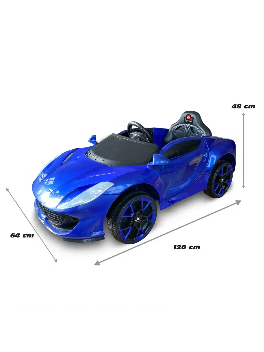 Favori GT Mavi Uzaktan Kumandalı 4X2 12 Volt Akülü Araba - RC Ferrari Akülü Araba
