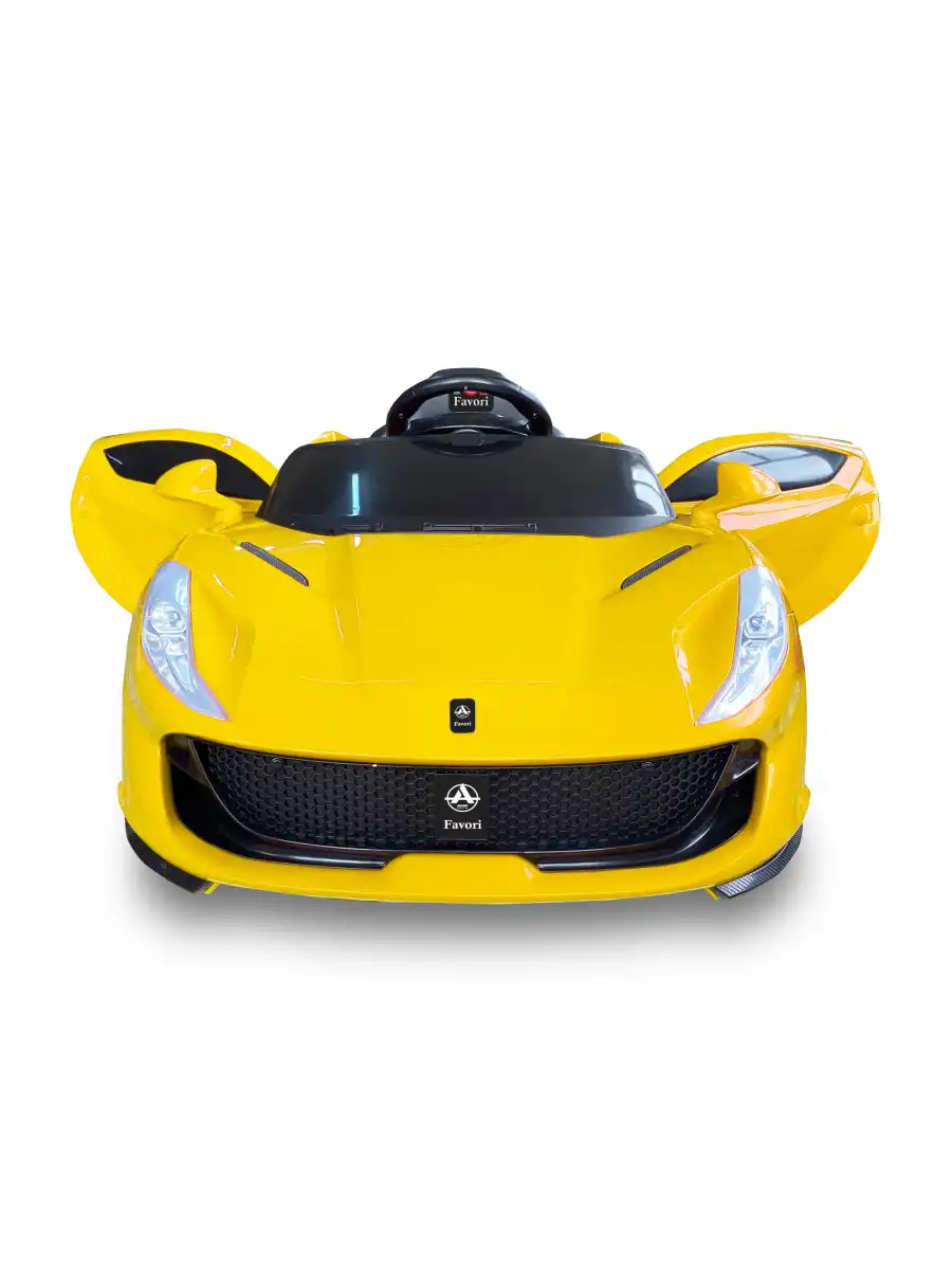 Favori GT Sarı Uzaktan Kumandalı 4X2 12 Volt Akülü Araba - RC Ferrari Akülü Araba