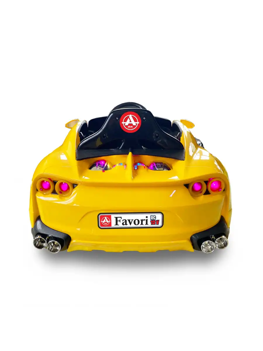Favori GT Sarı Uzaktan Kumandalı 4X2 12 Volt Akülü Araba - RC Ferrari Akülü Araba