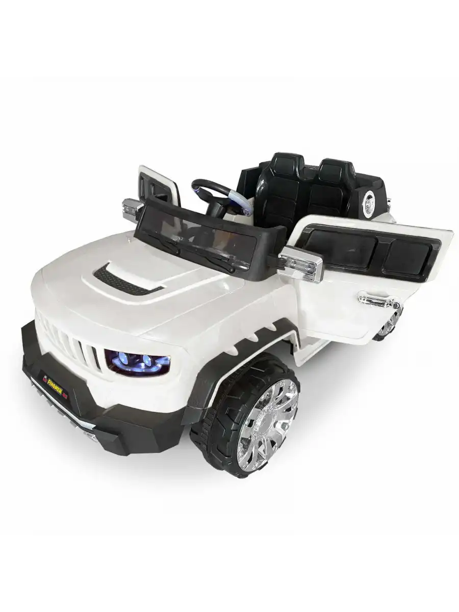 Fenomen Beyaz Uzaktan Kumandalı 4X4 12 Volt Çift Kişilik Akülü Araba - RC Jeep 4x4 Akülü Araba