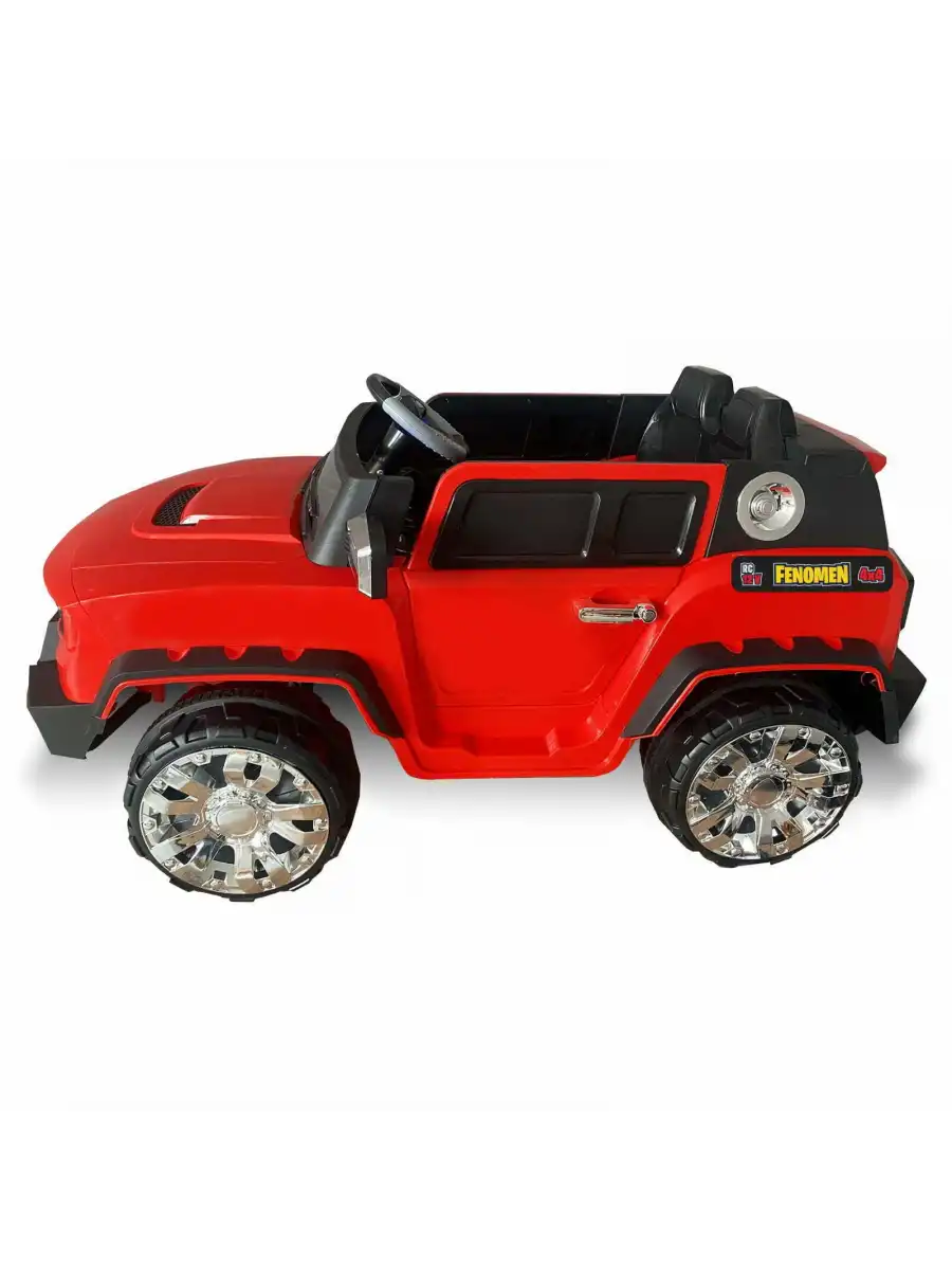 Fenomen Kırmızı Uzaktan Kumandalı 4X4 12 Volt Çift Kişilik Akülü Araba - RC Jeep 4x4 Akülü Araba