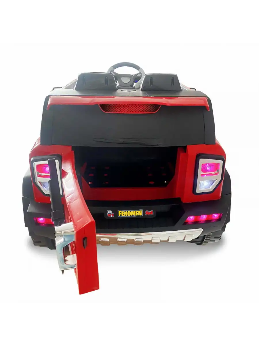 Fenomen Kırmızı Uzaktan Kumandalı 4X4 12 Volt Çift Kişilik Akülü Araba - RC Jeep 4x4 Akülü Araba