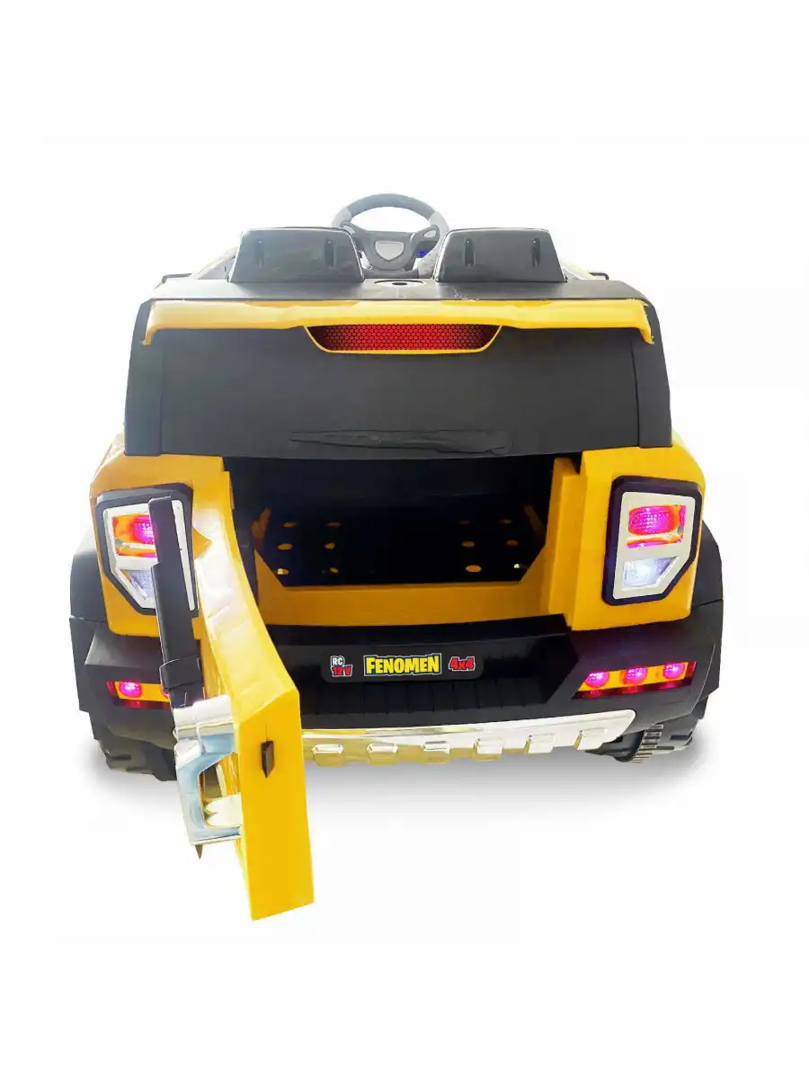 Fenomen Sarı Uzaktan Kumandalı 4X4 12 Volt Çift Kişilik Akülü Araba - RC Jeep 4x4 Akülü Araba