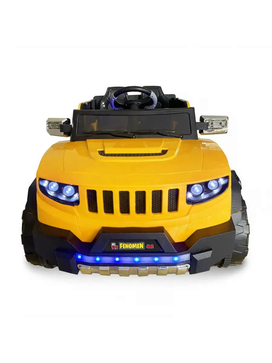 Fenomen Sarı Uzaktan Kumandalı 4X4 12 Volt Çift Kişilik Akülü Araba - RC Jeep 4x4 Akülü Araba