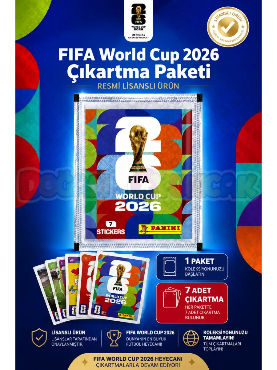 FİFA Dünya Kupası Çıkartmaları 1 Paket - FIFA World Cup 2026 Çıkartma Paketi