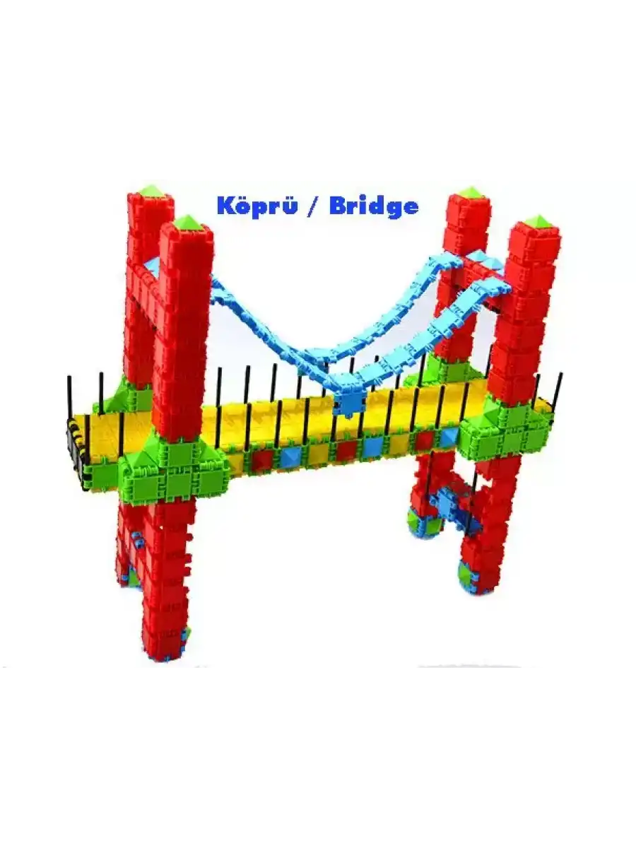 Flexy Tangles Blok Oyunu 500 Parça - Oyuncak Lego Seti - Birbirine Geçmeli STEM Lego Seti - Eğitici Oyuncak