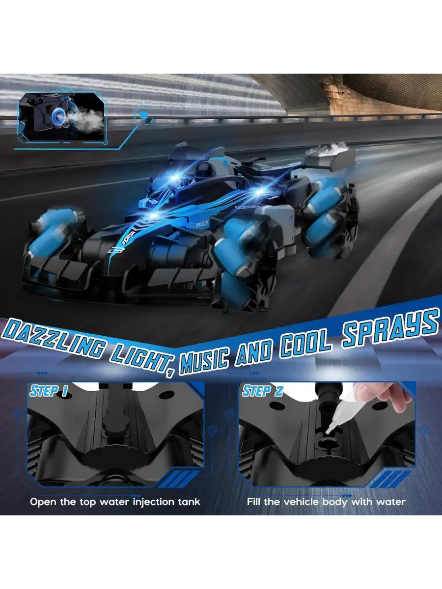 Forza 9 Spray Racing Car - Uzaktan Kumandalı Buharlı Işıklı Forza Araba Yeni Nesil Araba