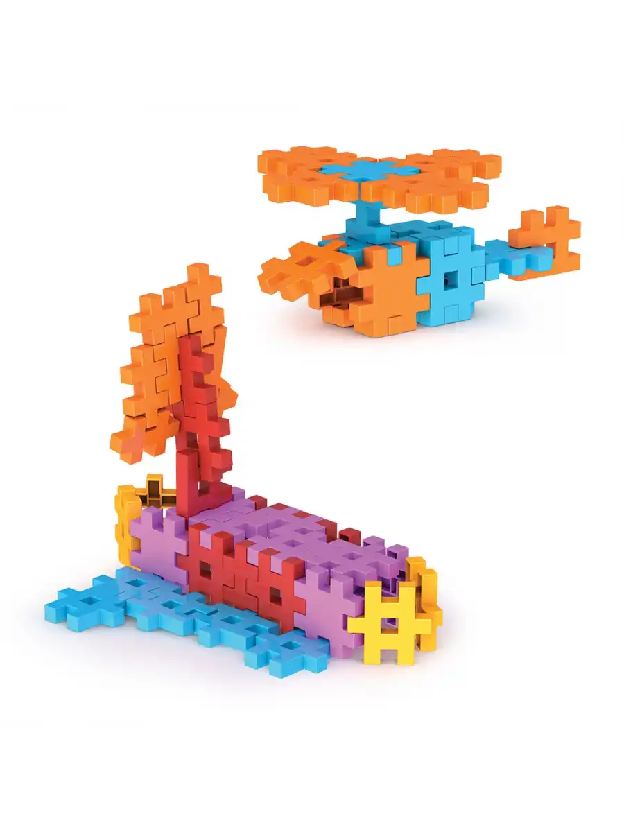 FunFun Puzzle (192 Parça) - Lego Setleri - Geometrik Oyuncak - Fun-Fun - Kare Bloklar