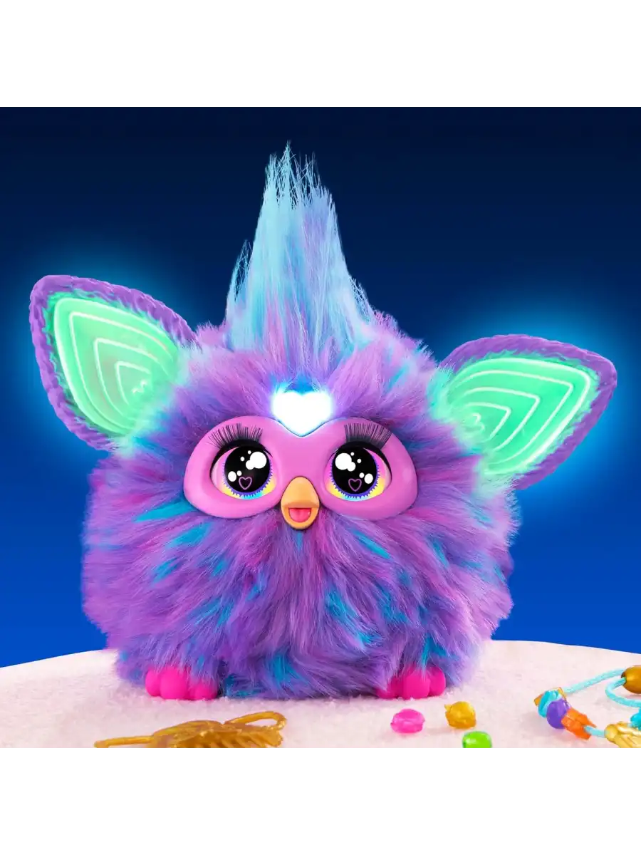 Furby Mor Renkli İnteraktif Pelüş Oyuncak - Furby Peluşu - Furby Oyuncak Peluş - Konuşan Furby Oyuncak