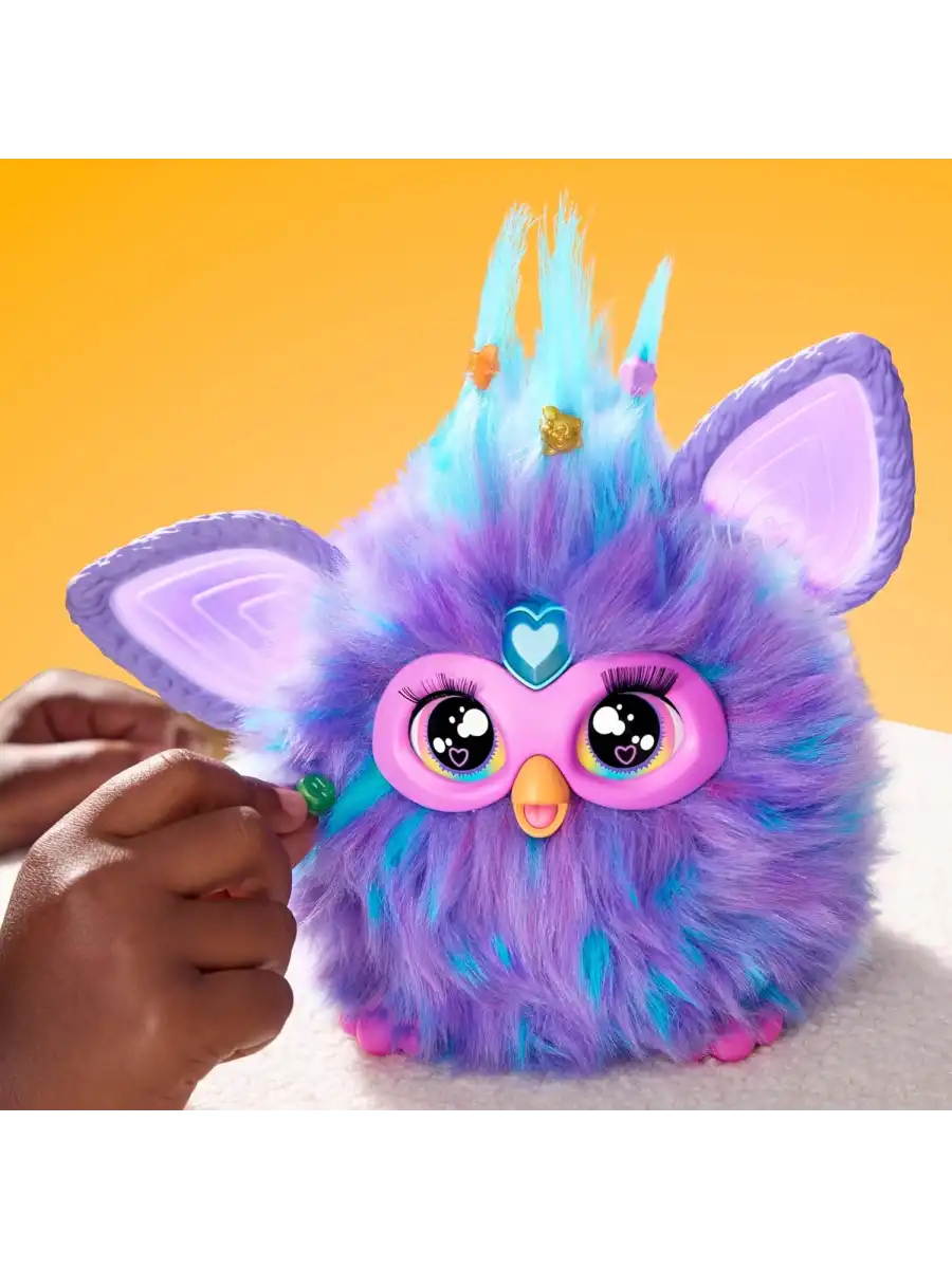 Furby Mor Renkli İnteraktif Pelüş Oyuncak - Furby Peluşu - Furby Oyuncak Peluş - Konuşan Furby Oyuncak