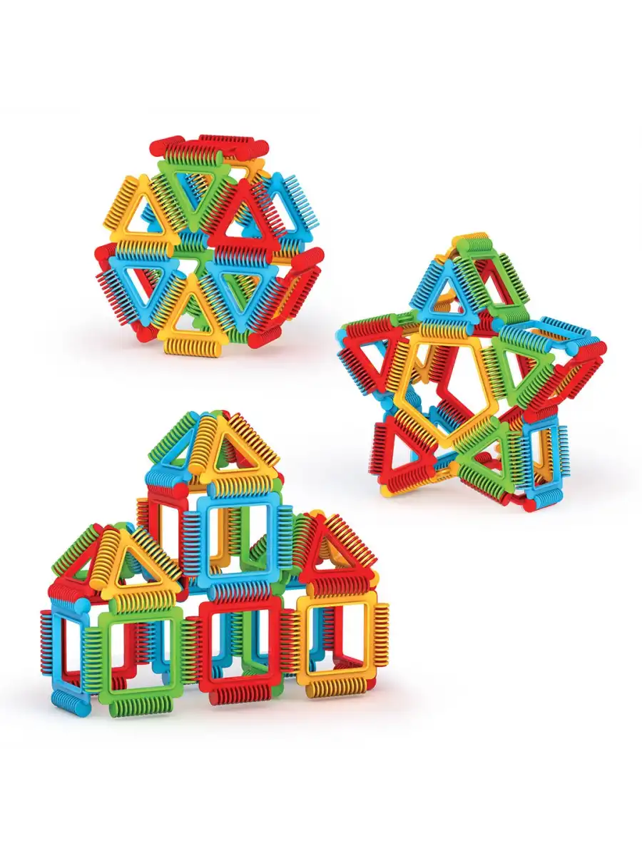 Geometrik Puzzle (64 Parça) - Lego Setleri - Geometrik Oyuncak - Şekilli Lego - Kare Bloklar