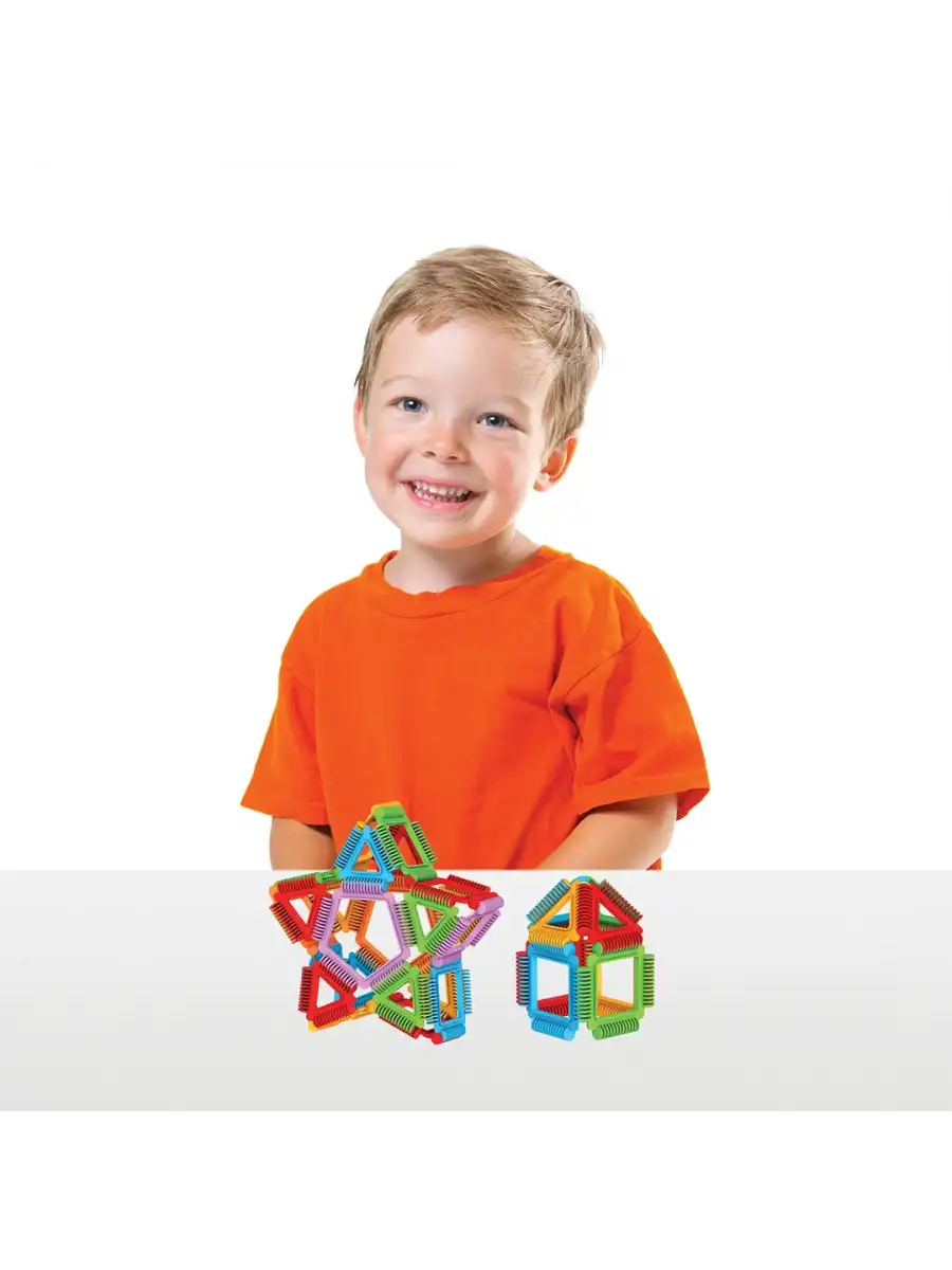 Geometrik Puzzle (96 Parça) - Lego Setleri - Geometrik Oyuncak - Şekilli Lego - Kare Bloklar