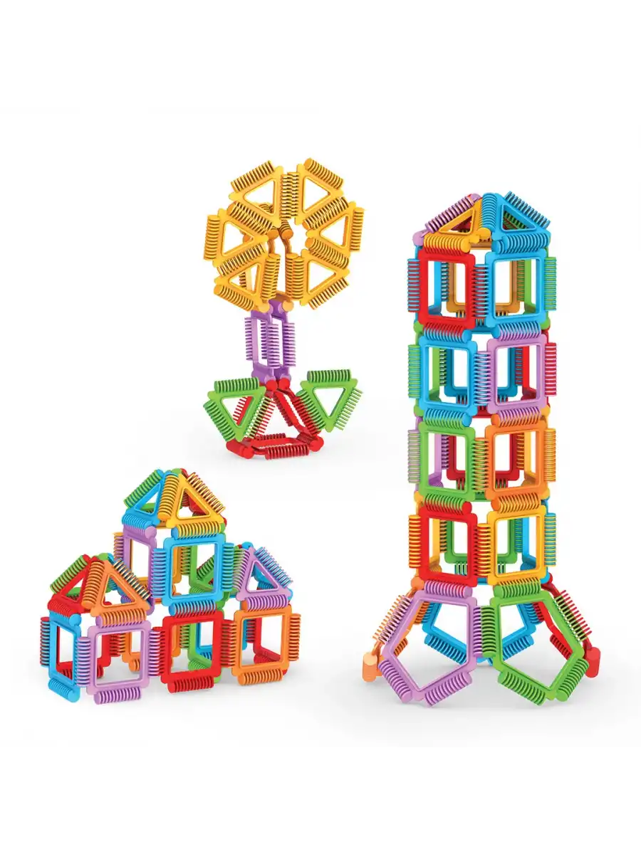 Geometrik Puzzle (96 Parça) - Lego Setleri - Geometrik Oyuncak - Şekilli Lego - Kare Bloklar