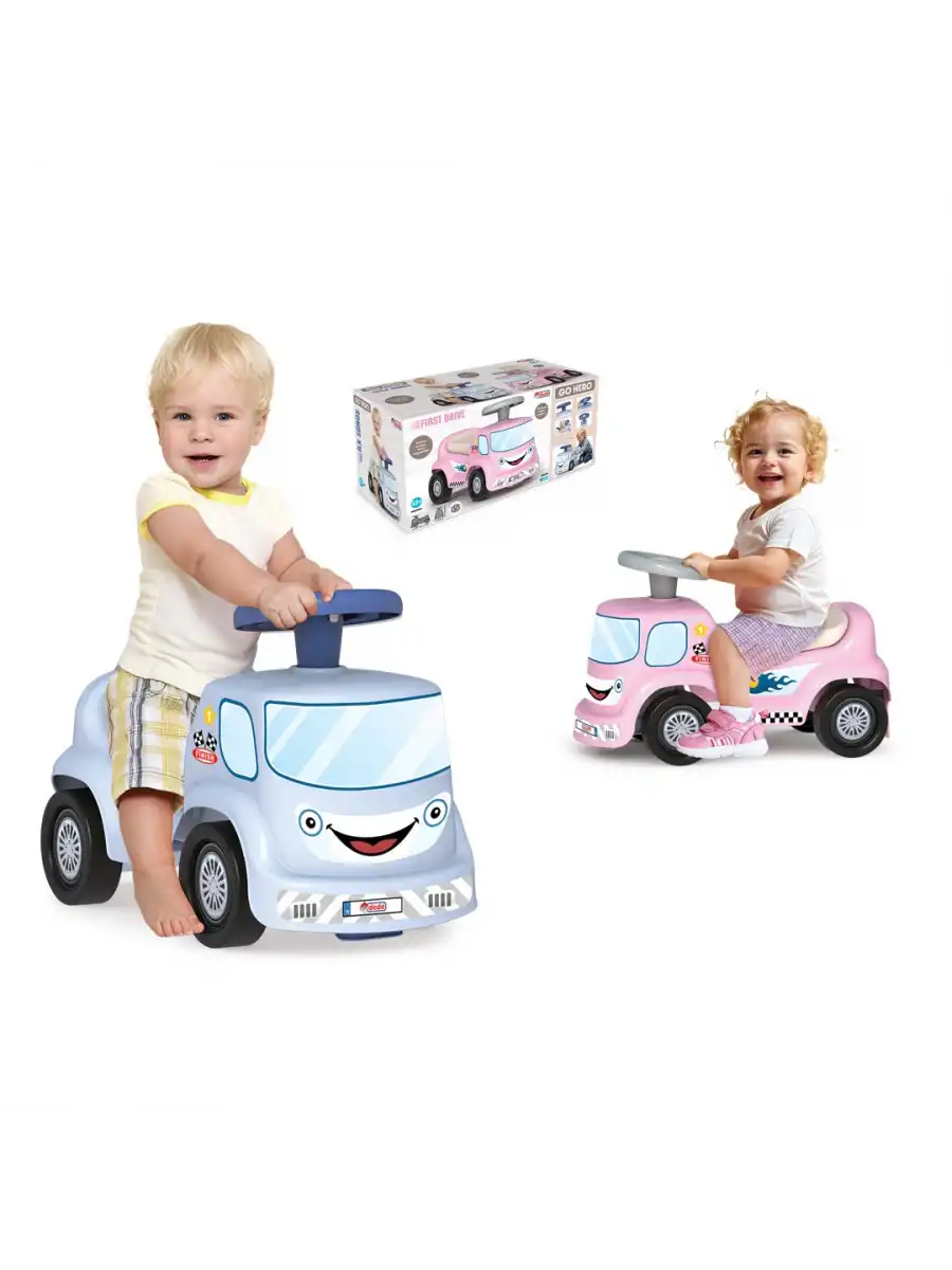 Go Hero İlk Arabam Pembe - Binmeli Araba İlk Arabam - Çocuk Arabası - İlk Adım Arabası - 4 Teker Araç