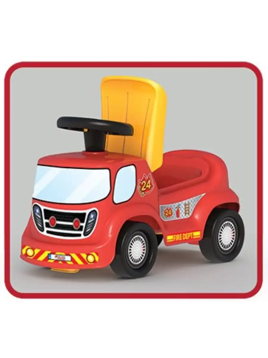 Go Hero İtfaiye Arabası - Binmeli Araba İlk Arabam - Çocuk Arabası - İlk Adım Arabası - 4 Teker Araç