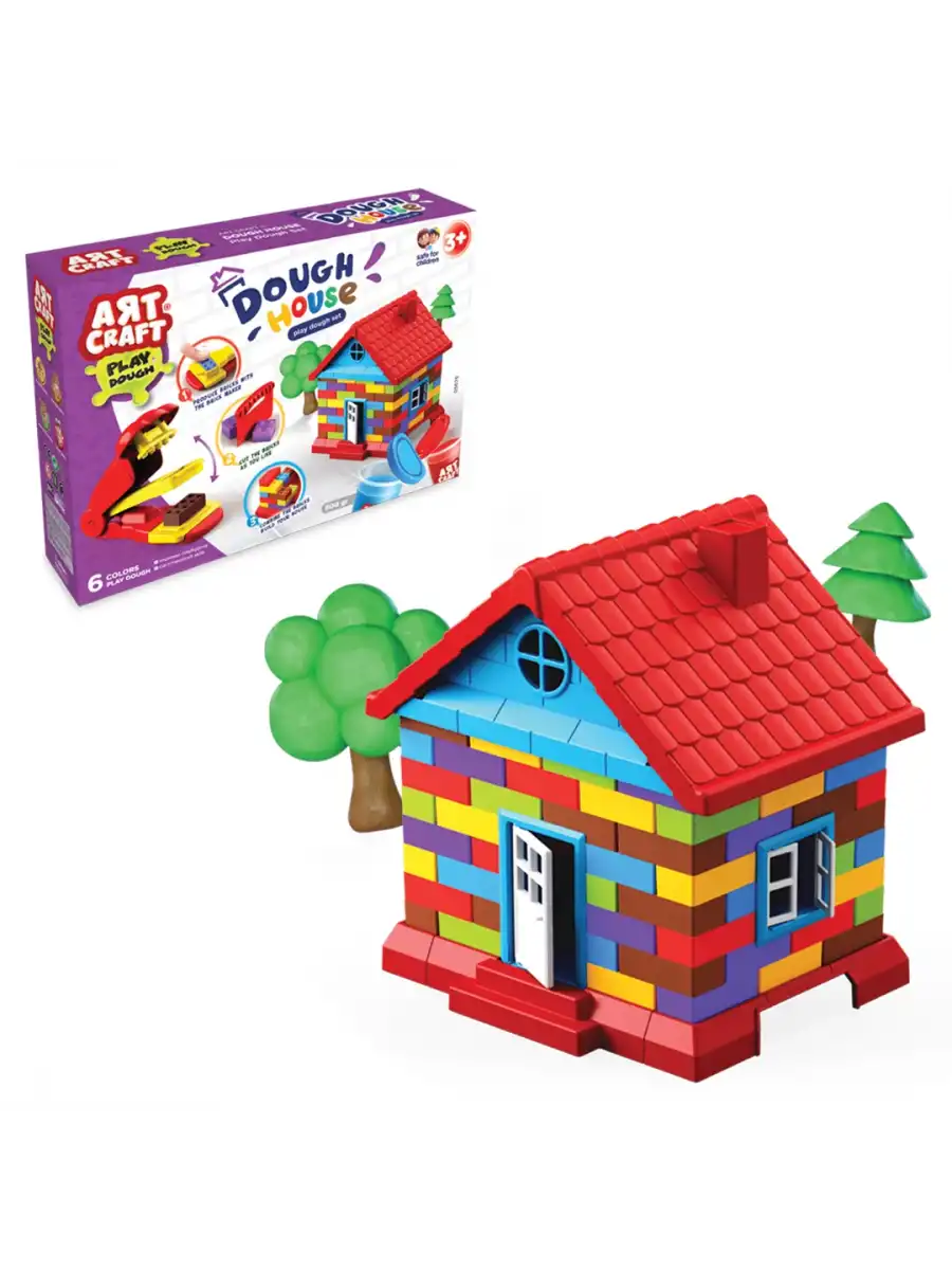 Hamur Ev Seti 600 Gr. - Oyun Hamuru Seti - Hamur Setleri - Hamur Kalıpları - Ev Hamur Seti
