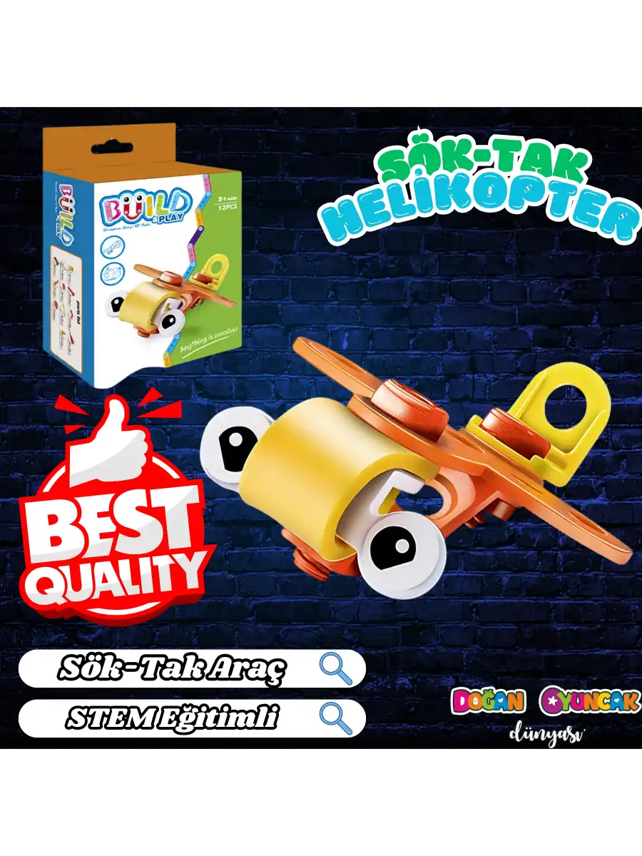 Hanye Sök-Tak Helikopter Modeli - Oyuncak Söktak Helikopter Modeli - Lego Setleri